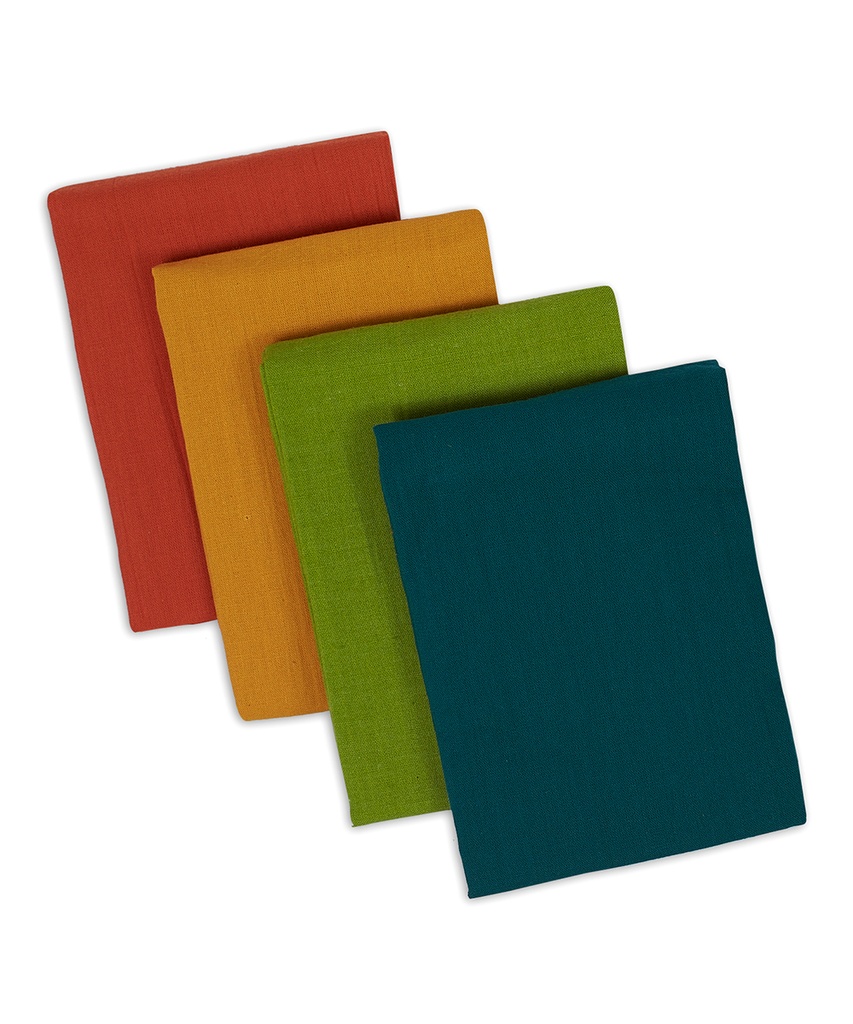 Jewel-Tone Flour Sack Dish Towel - Set of Four