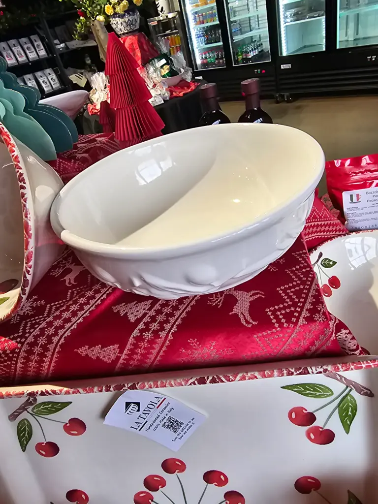 White Ceramic Bowl Christmas