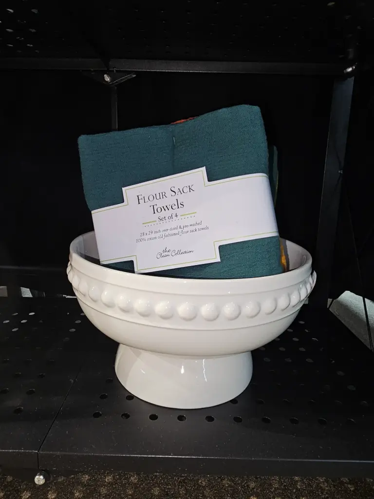 White Ceramic Pedestal Bowl