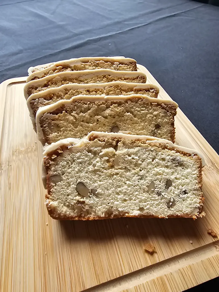 Black Walnut Pound Cake with Maple Glaze (Slice)
