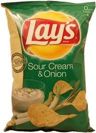 Sour Cream & Onion Chips - Lays 1.5 oz