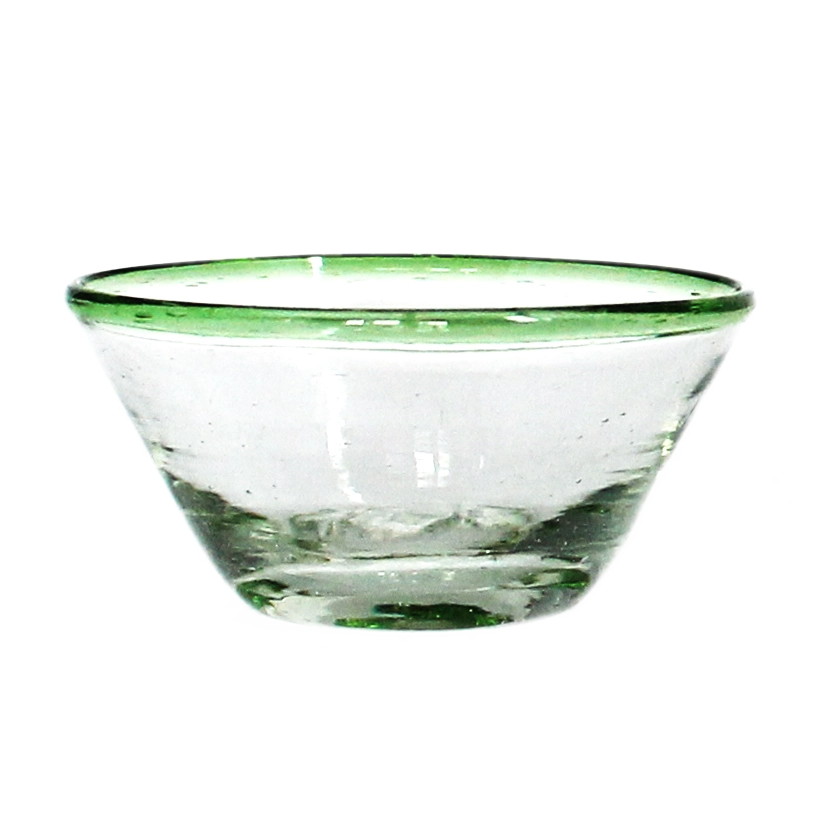 Sobremesa Green Rim Tiny Glass Bowl